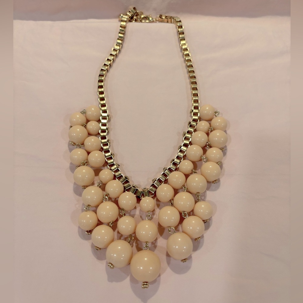 Necklace, Blush Pink w Gold